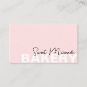 Carte De Visite Boulangerie minime rose moderne Script Cupcake (Devant)