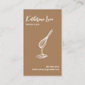 Carte De Visite Boulangerie moderne Brown de cuisson blanche (Dos)