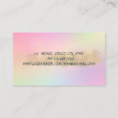 Carte De Visite Boulangerie moderne Cupcake Brosse Holographique (Dos)