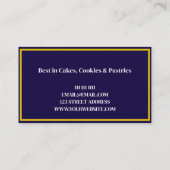 Carte De Visite Boulangerie moderne Gold Whisk (Dos)