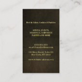 Carte De Visite Boulangerie moderne Parties scintillant d'or Whisk (Dos)