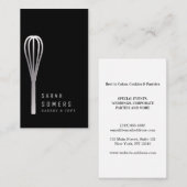 Carte De Visite Boulangerie moderne Parties scintillant d'or Whisk (Devant / Derrière)
