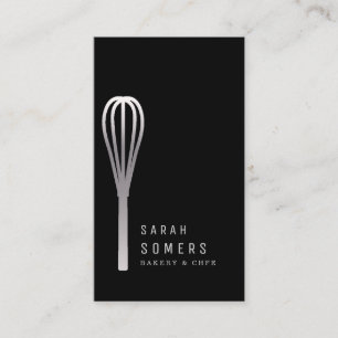 Carte De Visite Boulangerie moderne Parties scintillant d'or Whisk