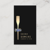 Carte De Visite Boulangerie moderne Parties scintillant d'or Whisk (Devant)