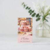 Carte De Visite Boulangerie Monogramme Logo rose (Debout devant)