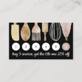 Carte De Visite Boulangerie noire outil pâtisserie cake cuisine lo (Devant)