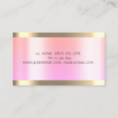 Carte De Visite Boulangerie Ombre Chic Cupcake Gold Stripe (Dos)