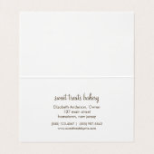 Carte De Visite Boulangerie ou café mignonne de Macarons de (Intérieur déplié)