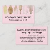 Carte De Visite Boulangerie outils main pâtisserie biscuits décora (Devant / Derrière)