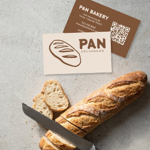 Carte de visite Boulangerie Pain de campagne QR pe