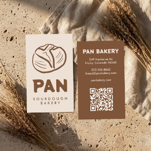 Carte de visite Boulangerie Pain de campagne QR pe