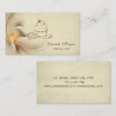 Carte De Visite Boulangerie Parties scintillant Or moderne Cupcake (Devant / Derrière)