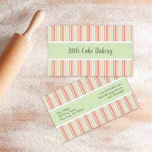 Carte De Visite Boulangerie Pastel Stripes