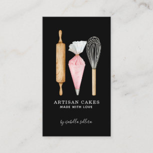 Carte De Visite Boulangerie Pâtisserie Chef Cuisine Ustensiles Noi