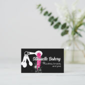 Carte De Visite Boulangerie pâtisserie chef de mesure cuillères us (Debout devant)