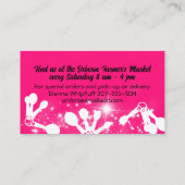 Carte De Visite Boulangerie pâtisserie chef de mesure cuillères us (Dos)