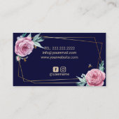 Carte De Visite Boulangerie Pâtisserie Chef Fleur et abeilles Swee (Dos)