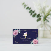 Carte De Visite Boulangerie Pâtisserie Chef Fleur et abeilles Swee (Debout devant)