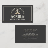 Carte De Visite Boulangerie Pâtisserie Chef Logo Noir (Devant / Derrière)