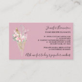 Carte De Visite Boulangerie Pâtisserie Fleurs Boho Chef créatif ro (Devant)