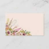 Carte De Visite Boulangerie pâtisserie outils main fabricant de gâ (Dos)