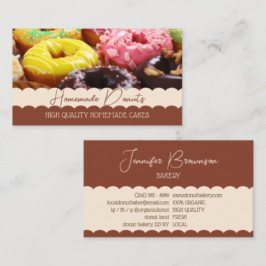 Carte De Visite Boulangerie Photo Tasty (Devant / Derrière)