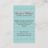 Carte De Visite Boulangerie Pie Bleu Vert (Dos)