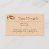 Carte De Visite Boulangerie Restauration Cuisine Cuisinière (Devant)