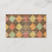 Carte De Visite Boulangerie Retro Jacquard Cupcake (Dos)