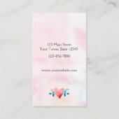 Carte De Visite Boulangerie rose de gâteau de mariage (Dos)