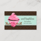 Carte De Visite Boulangerie rose en bon état de petit gâteau de (Devant)