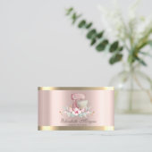 Carte De Visite Boulangerie Rose or Mixer Flower Gold (Debout devant)