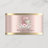 Carte De Visite Boulangerie Rose or Mixer Flower Gold (Devant)