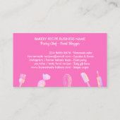 Carte De Visite Boulangerie rose vif Cake Maker Cupcake Shop (Dos)