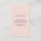 Carte De Visite Boulangerie rose vif mariage rustique photo de gât (Dos)