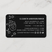 Carte De Visite Boulangerie rose vif moderne Chef cuisinier (Dos)