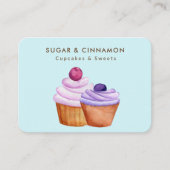 Carte De Visite Boulangerie rose violet pâtisseries de la Coupe Ba (Devant)