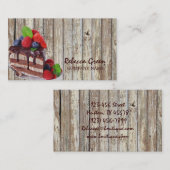 Carte De Visite boulangerie rustique de gâteau de chocolat de (Devant / Derrière)