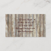 Carte De Visite boulangerie rustique de gâteau de chocolat de (Dos)
