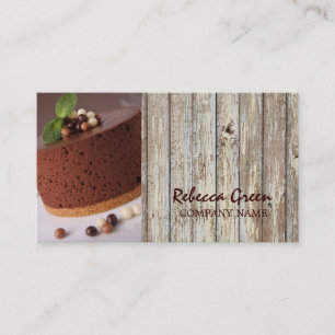 Carte De Visite boulangerie rustique de gâteau de chocolat de