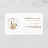 Carte De Visite Boulangerie rustique Élégant Chef (Dos)