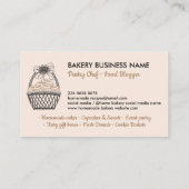Carte De Visite Boulangerie Rustique Rosée Noisette (Dos)