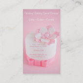 Carte De Visite Boulangerie simple rose et blanche (Dos)