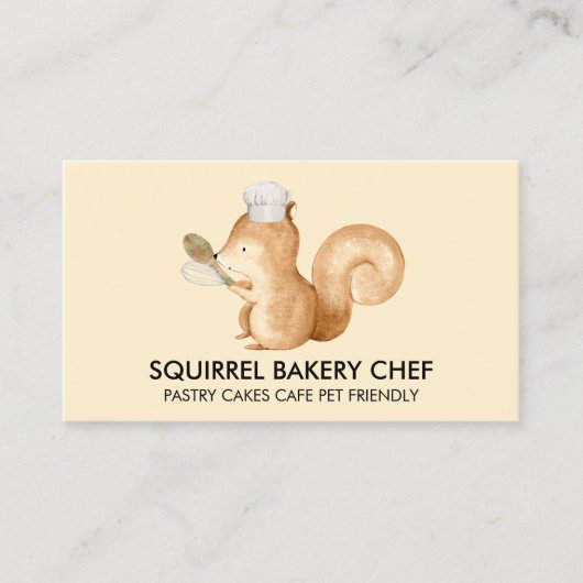 Carte De Visite Boulangerie Squirrel (Devant)