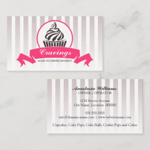 Carte De Visite Boulangerie stylisée de petit gâteau