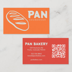 Carte de visite Boulangerie sur pain au levain QR 