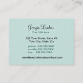 Carte De Visite Boulangerie Sweet Temptations Boutique Noir (Dos)