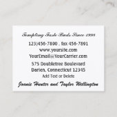 Carte De Visite Boulangerie / Traiteur / Industrie alimentaire - S (Dos)