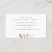 Carte De Visite Boulangerie unique rose jaune (Dos)