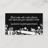 Carte De Visite Boulangerie ustensiles de cuisson rouleau épingle (Dos)